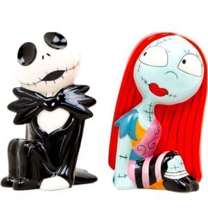 Disney Jack Skellington Sally Salt Pepper shaker set Nightmare Before Christmas